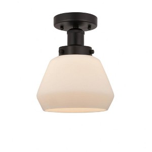 Fulton - 1 Light Semi-Flush Mount In Industrial Style-8.25 Inches Tall and 6.5 Inches Wide - 1 of 1