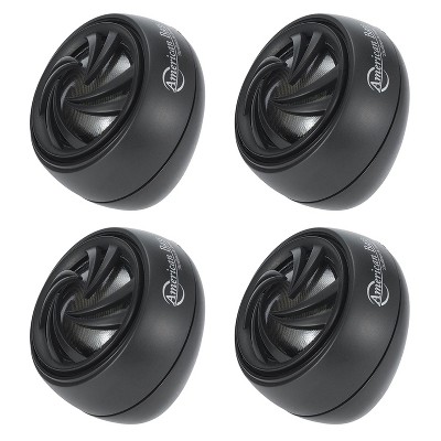 American Bass SQ T2 Soft Aluminum Dome 120 Watt Neodymium Swivel Tweeter Speaker with Butyl Rubber Surround and Woven Carbon Glass Fiber Cone (4 Pack)