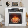 Syemin Indoor Fireplaces 23 Inch Electric Fireplace 3D Log Set Insert, Free Standing Fireplace Heater for Indoor, Black, 24.1"*8.2"*20.2" - 3 of 4