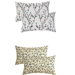 REGALWOVEN 4 Pcs Floral Pattern Throw Pillow Covers for Home Decor - 1 of 4