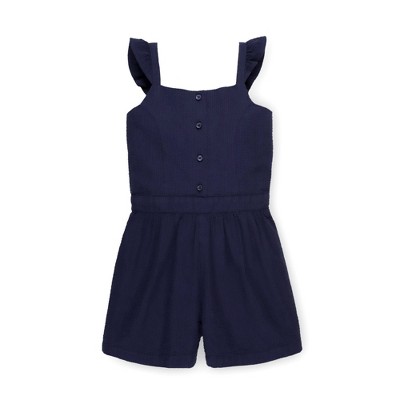 Hope & Henry Girls' Flutter Button Front Romper, Kids : Target