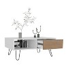 Coffee Table, 1 Drawer, 1 Shelf, White / Natural Oak - 2 of 4