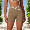 Anna-Kaci Active Women's High Waist Cross Band Athletic Shorts for Yoga and Training - 2 of 4