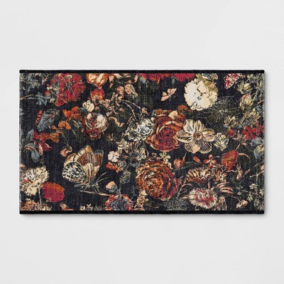 1'8"x2'10" Washable Bleak Forest Scatter Woven Accent Rug Black - Threshold™