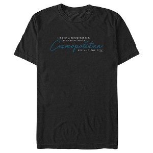 Men's Sex and the City Carrie's Cheeseburger, Fries & Cosmo T-Shirt - 1 of 4