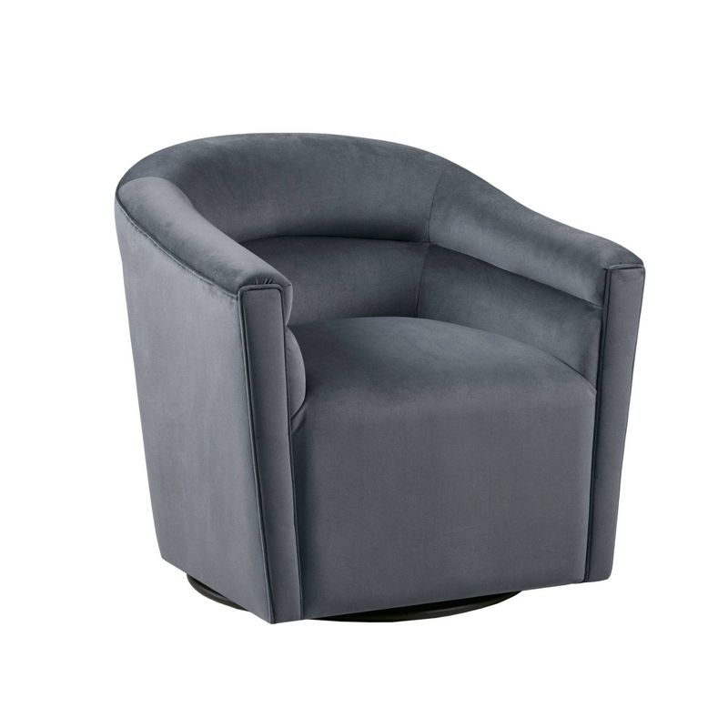 Renee Upholstered Barrel 360 Degree Swivel Chair Gray - Madison Park, 3 of 9