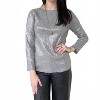 Women's Shine Bright Sequin Knit Top - lalavon - 2 of 4