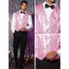 INSPIRE CHIC Men's V-Neck Sleeveless Party Shiny Sequin Vest - 4 of 4