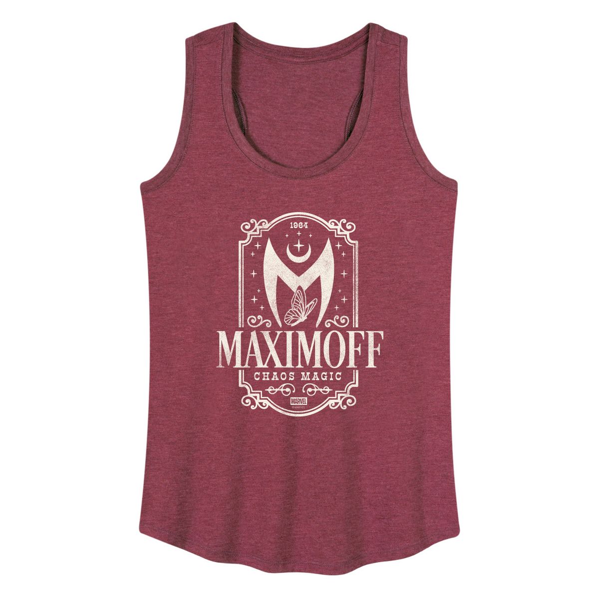 Women's - Marvel - Maximoff Chaos Magic Tonal Washed Graphic Racerback Tank - thumbnail 7