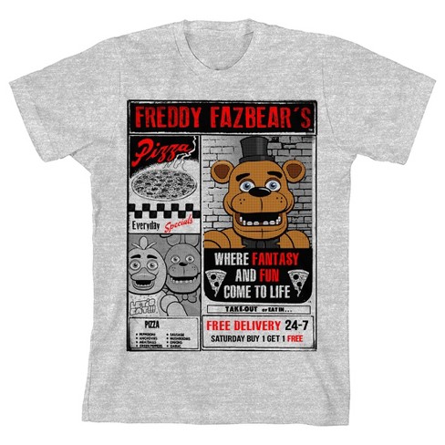 Five Nights At Freddy's Video Game Red Short Sleeve Tee-m : Target