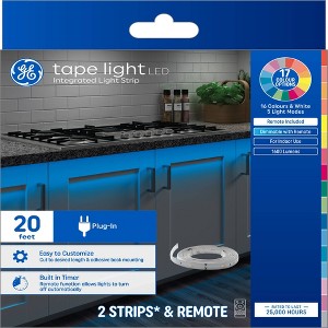 GE Household Lighting Color Changing 20' Plug-In Tape Light - 1 of 4