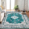 Area Rugs for Living Room Bedroom Dining Room Nursery Office Hallways, Washable Large Boho Vintage Bohemian Distressed Oriental Carpet Non Slip - 2 of 4