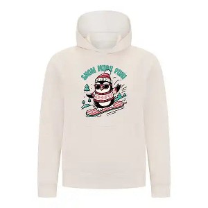 Everyday Kids Christmas Collection Snow Much Fun Boys Pullover Hoodie – Holiday Penguin Sweatshirt - 1 of 4