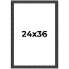 PosterPalooza | Distressed Brown Picture Frame - UV Acrylic, Foam Board Backing, Hanging Hardware - 2 of 4