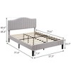 VECELO Bed Frame, Upholstered Platform Bed with Sheepskin Fabric Adjustable Headboard - 3 of 4