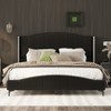 NicBex Queen Size PU Leather Upholstered Bed Frame with Wingback and Metal Bar Accents Headboard,Noise-Free,No Box Spring Needed,Easy Assembly - 2 of 4