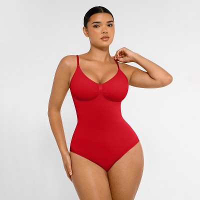 Feelingirl Women's Seamless Tummy Control Brief Shapewear Bodysuit
