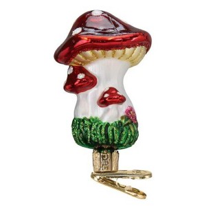 Old World Christmas 4.0 Inch Clip On Mushroom Ornament Red Cap Good Fortune Fungi Tree Ornaments - 1 of 3