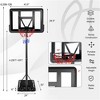 YONWAY Portable Basketball Hoop Outdoor, 4.25FT-10FT Height Adjustable Basketball Goal, Shatterproof Backboard, Built-in Wheels, Basketball Stand - 4 of 4