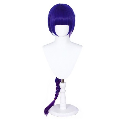 Unique Bargains Women's Wigs 35" Purple with Wig Cap