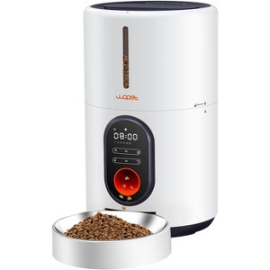 WOPET Automatic Cat Feeders 1 Cats Timed Cat Feeder with Stainless Steel Bowl white - 1 of 4