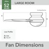 Hunter Anisten 52" Matte Black Lighted Ceiling Fan with Integrated LED and 5 Blades for Modern Indoor Spaces - 4 of 4