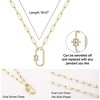 Turandoss Link Chain Necklace for Women, 18K Gold Paperclip Pendant Necklaces with Cubic Zirconia, Gold Jewelry for Women, Christmas Gifts, 18+2In - 4 of 4