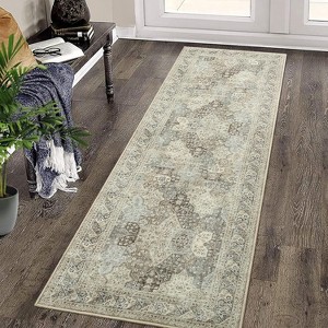 Vintage Distressed Rug, Machine Washable, Non-Slip, Non-Shedding, Foldable Low Pile Carpet for Indoor and Outdoor Use. - 1 of 4