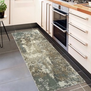 Indoor Soft Modern Abstract Area Rugs Machine Washable Low Pile Non Slip Foldable Carpet for Living Room Bedroom Easy Care Room Decor - 1 of 4
