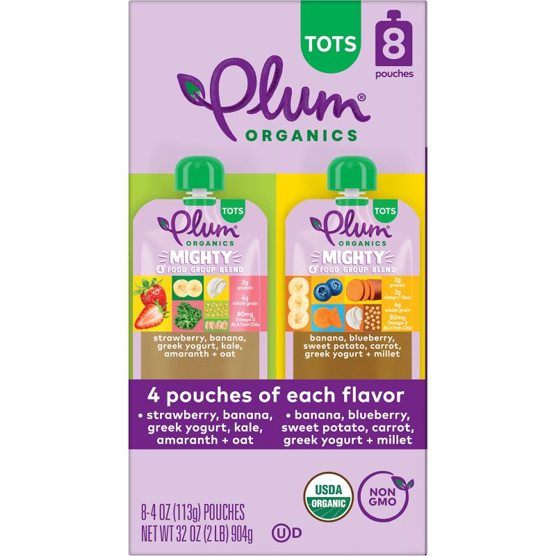 Plum Organics Toddler Food Mighty 4 - Variety Pack - 4oz/8ct, 6 of 13