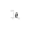 Black Bow Jewelry Sterling Silver Grooved Spacer Bead Charm, 2 x 8mm - 2 of 3