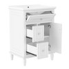 Akoasm 24 in. W Sink Bathroom Vanity Cabinet with One Flip Drawer and Two Drawers-White - 3 of 4