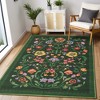 5x7 FT Modern Washable Area Rug, Vintage Floral Soft Carpet with Non Slip Backing, Low Pile Stain Resistant Foldable Floor Mat for Home - 2 of 4