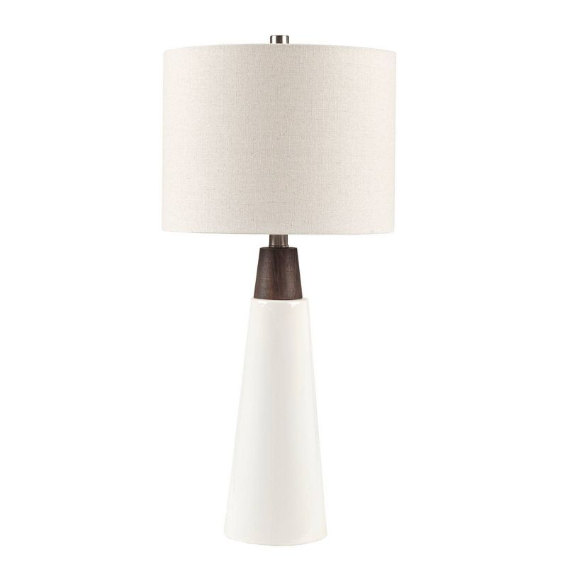 Everly Ceramic (Includes LED Light Bulb) Table Lamp White - Ink+Ivy, 3 of 8