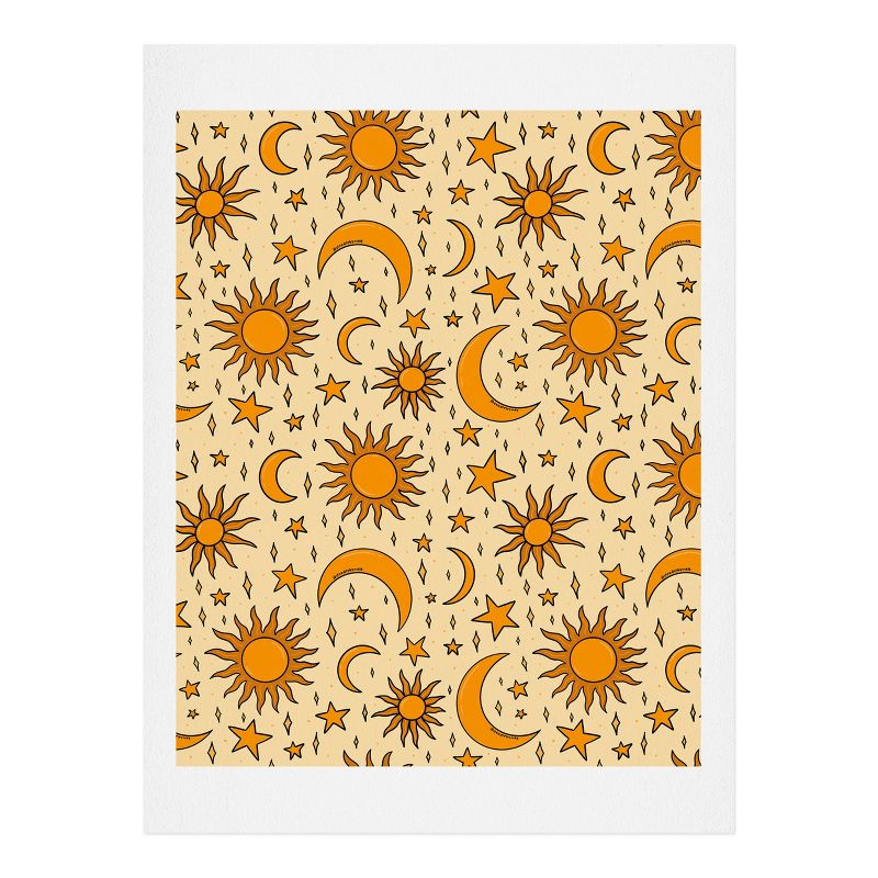 Doodle By Meg Vintage Sun and Star Print Art Print - Society6, 1 of 2