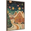 Amanti Art 23"x33" Gingerbread Town by Melloi Framed Canvas Wall Art Print - 2 of 4