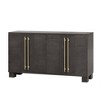 DOMETOUR Wood Traditional Style Sideboard with Adjustable Shelves and Gold Handles for Kitchen Dining Room and Living Room - 3 of 4