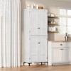 Storage Cabinet, Kitchen Pantry 5 Tier Bathroom Cabinet with 4 Doors Adjustable Shelves - 4 of 4