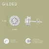Gilded Lab-Grown Diamond Sterling Silver & 14KT Yellow Gold-Plated Stud Earrings for Women, Round Halo Shaped, 1/4, 1/2, 3/4, 1 Carat Total Weight - 4 of 4