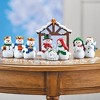 Collections Etc Hand-Painted Snowman Nativity Scene 4-Piece Set - 2 of 2