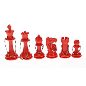 New Keychain Bag Tag Chess Pieces -Includes 16 pieces in Assorted Colors - 1 of 1