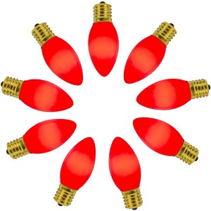 Novelty Lights Multicolor C9 LED RetroGlo Christmas Replacement Bulbs 25 Pack - 1 of 4