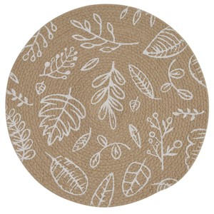 Split P Stone Leaf Round Placemat Set of 4 - 1 of 3