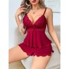 Clotth Women's Lace Camisole Lingerie Set - Sweetness Cami Set with Lace Detailing, Sexy Pajamas Lounge Sets, Lace Lingerie Nightwear - 2 of 4