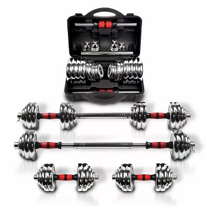 Sapphtopaz Adjustable Dumbbells Free Weight Set with Connector, Multi-Functional Dumbbell Set for Home Gym Fitness, Total Body Exercises - 1 of 4