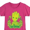 Girls' - Marvel - Groot Go Green St. Patricks Day Fitted Short Sleeve Graphic T-Shirt - 2 of 4
