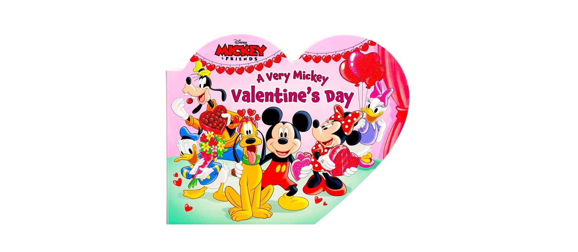 Disney Mickey & Friends: A Very Mickey Valentine's Day - (Shaped Board Books) by  Dienesa Le (Board Book)