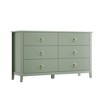 Fluted 6 Drawers Dresser for Bedroom, 54" Wide Modern Chest of Drawers with Metal Handle, Wooden Dresser Organizer - 4 of 4
