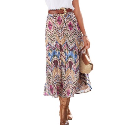 Women's Pleated Midi Skirt - LASCANA