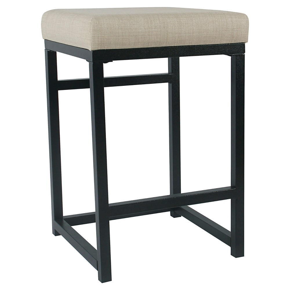 Open Back Metal Counter Stool Natural - HomePop was $84.99 now $63.74 (25.0% off)